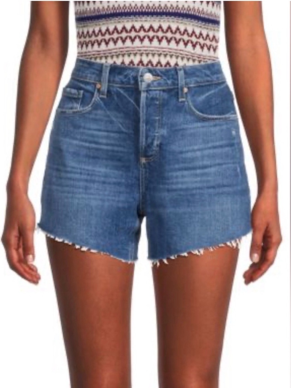 Paige Noella High-Waisted Denim Shorts Size 28
